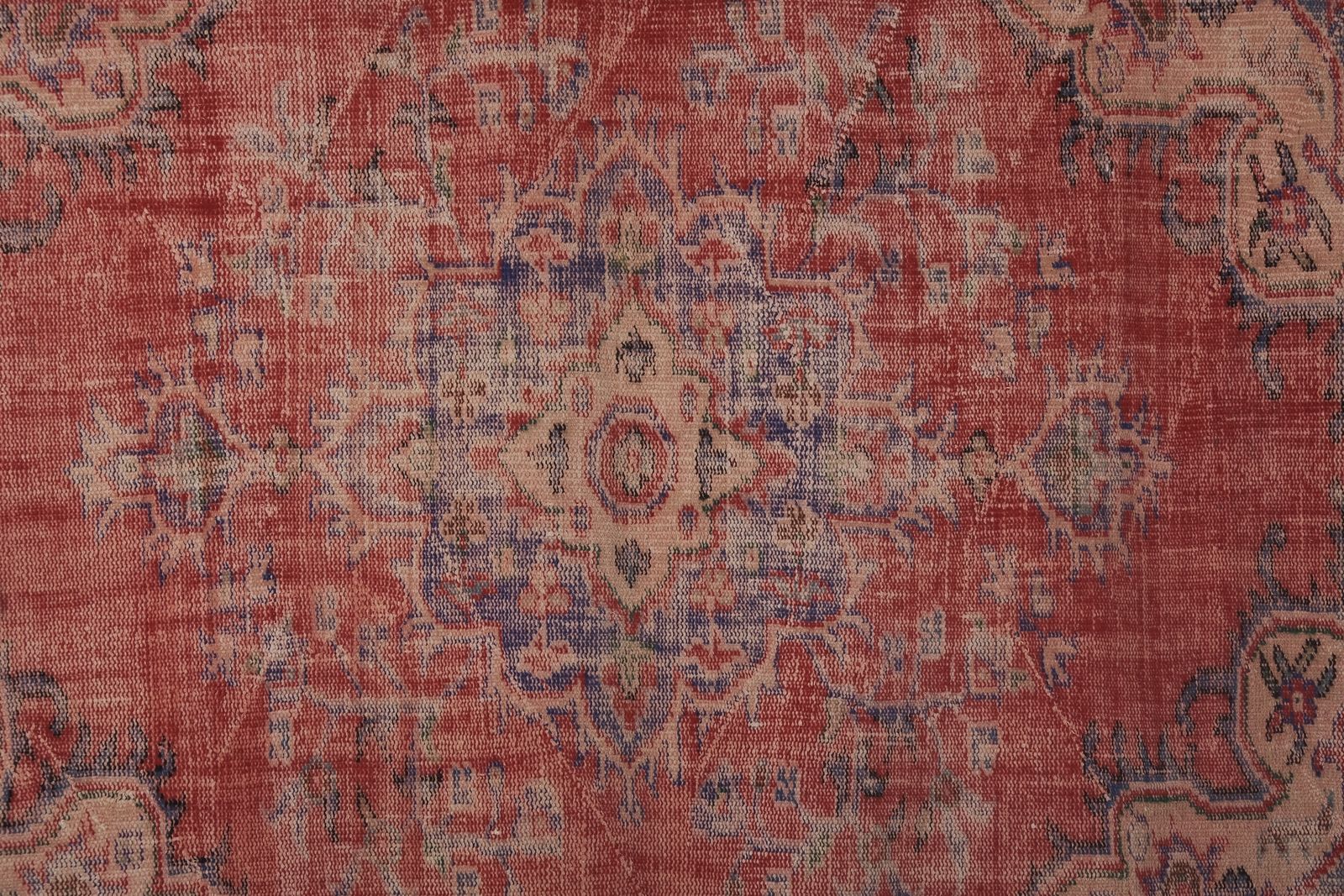 1960s Vintage Distressed Turkish Rug 5'12'' X 9'1'' photo 1350.0