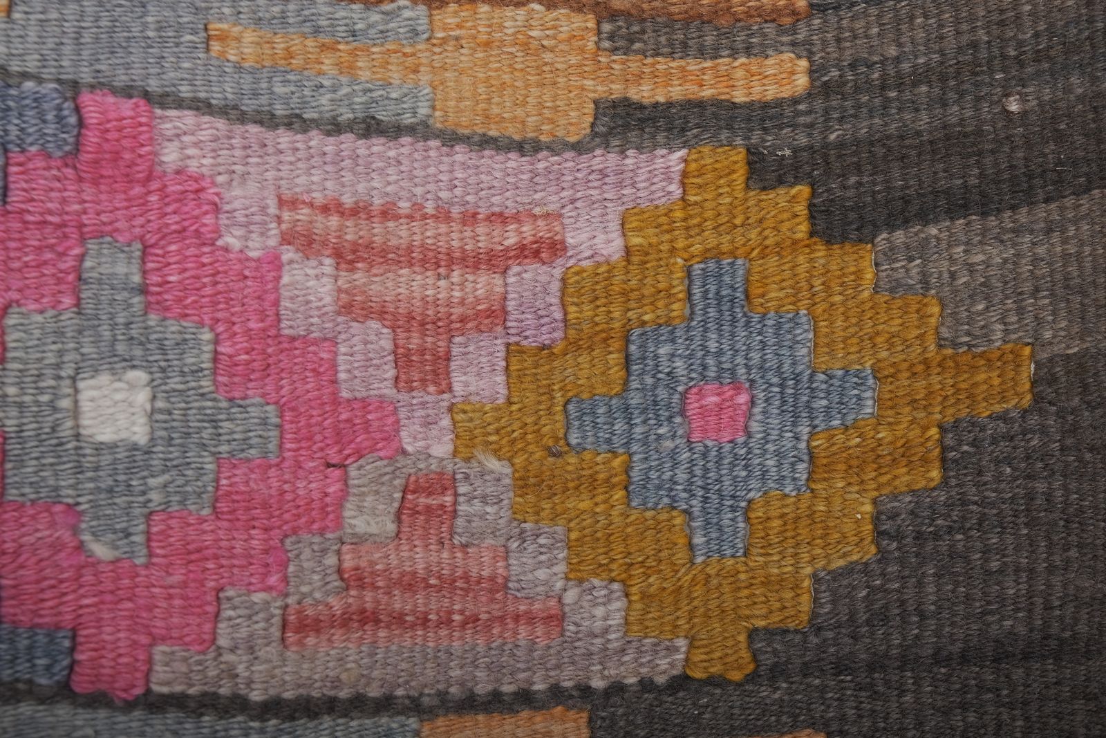 1960s Vintage Faded Turkish Kilim Runner   Stair Rug photo furniture