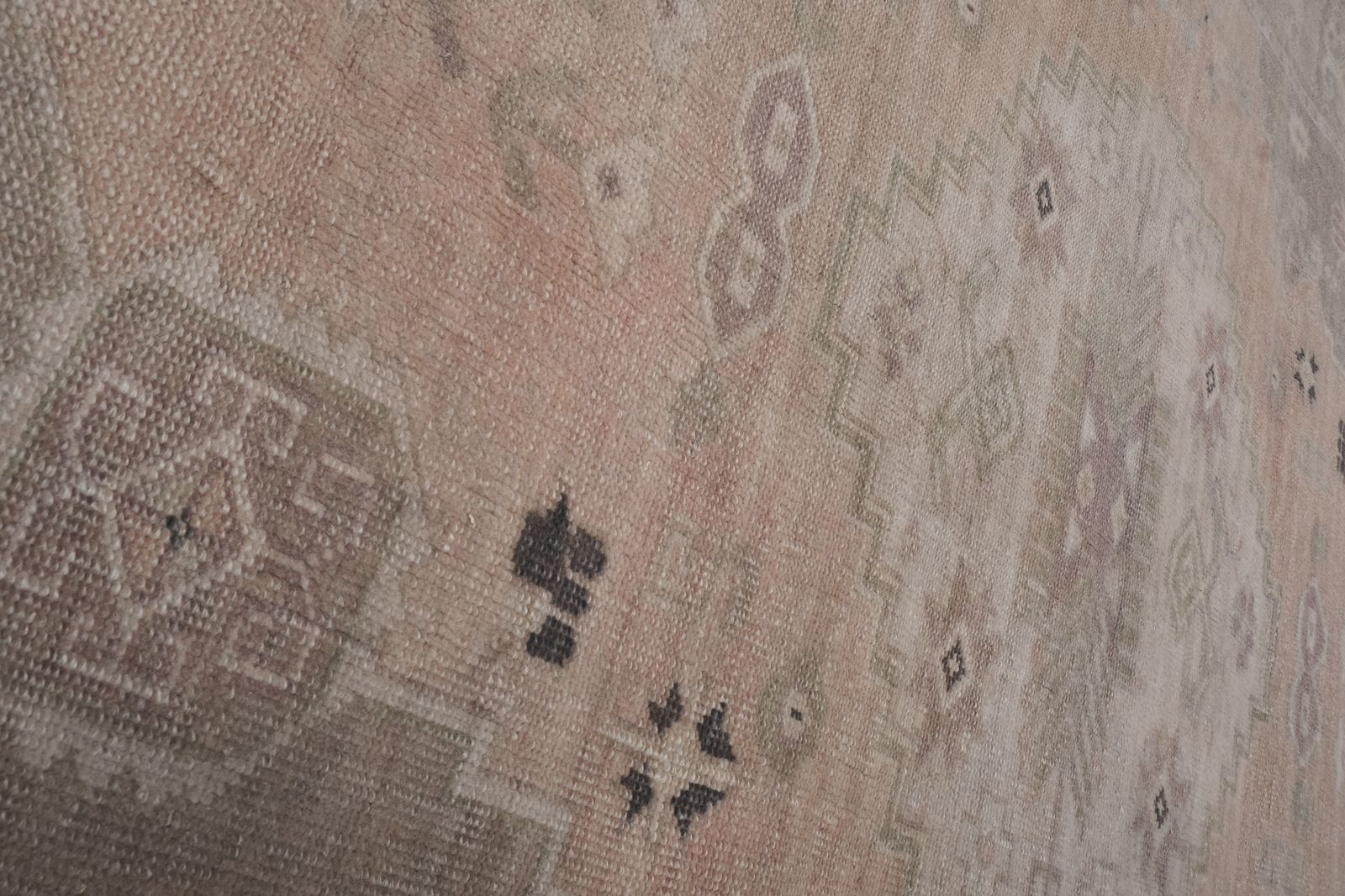 photo for sale Vintage Wool Turkish Oushak Rug