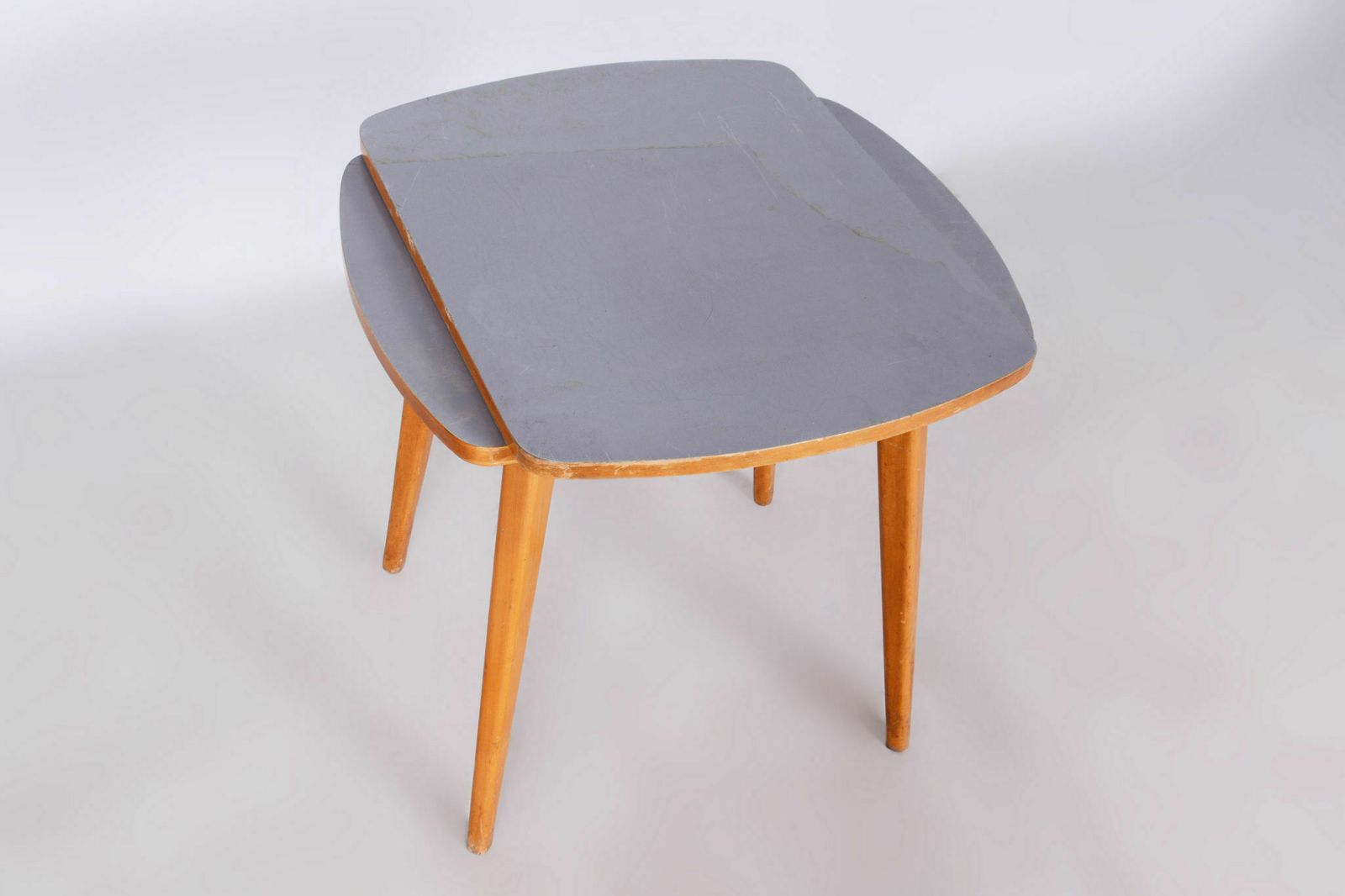 Restored Midcentury Coffee Table, Beech, Umakart, Revived Polish, Czechia, 1950s photo vintage