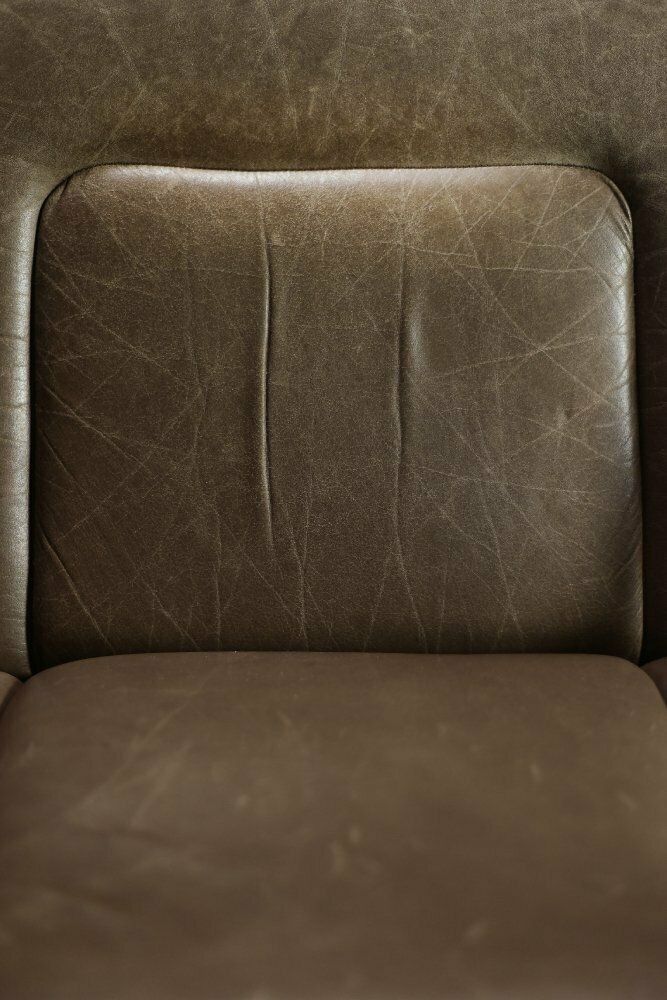 Mid Century Danish Modern Fauteuil Met Teakhouten Frame En Bruinleren Rugleuning, Jaren 1960 photo Meubels