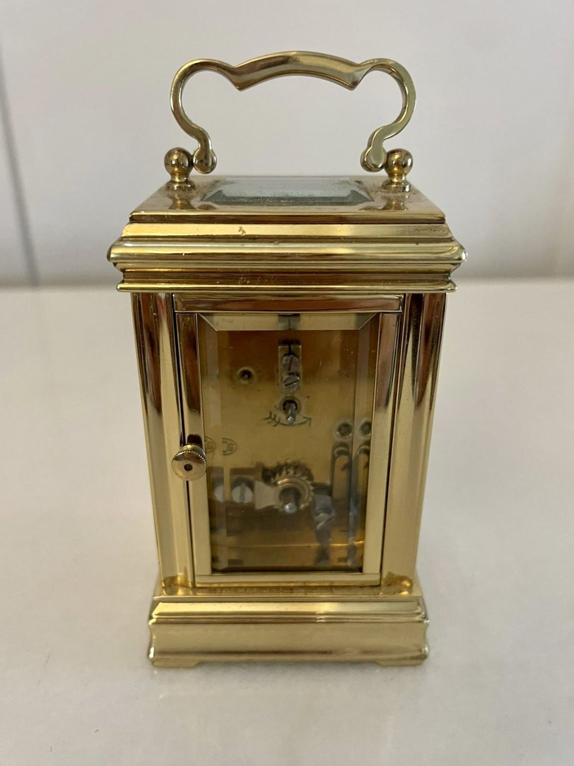 Antique French Quality Brass Miniature Carriage Clock photo buy
