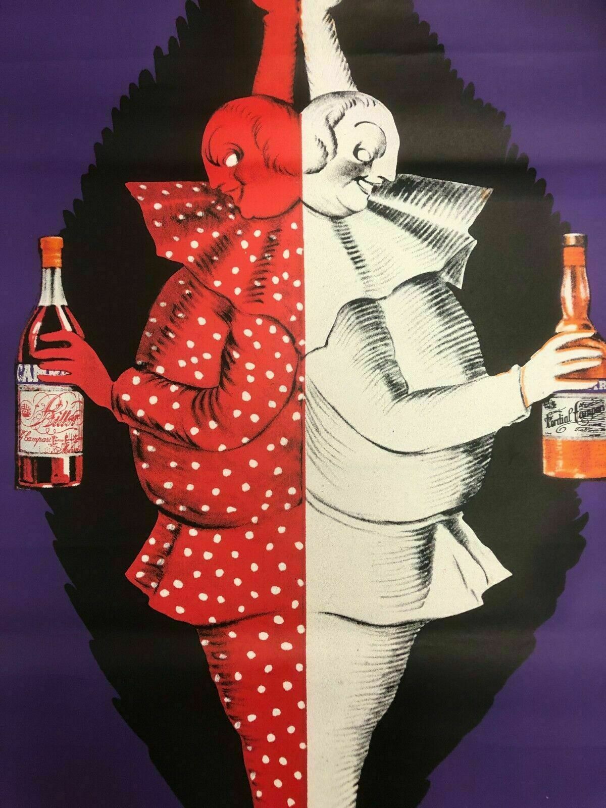 Leonetto Cappiello, 1950   Campari   Original Lithographic Vintage Affiche   Cm 140 X 100   In 55,1 X 39,4 photo for sale