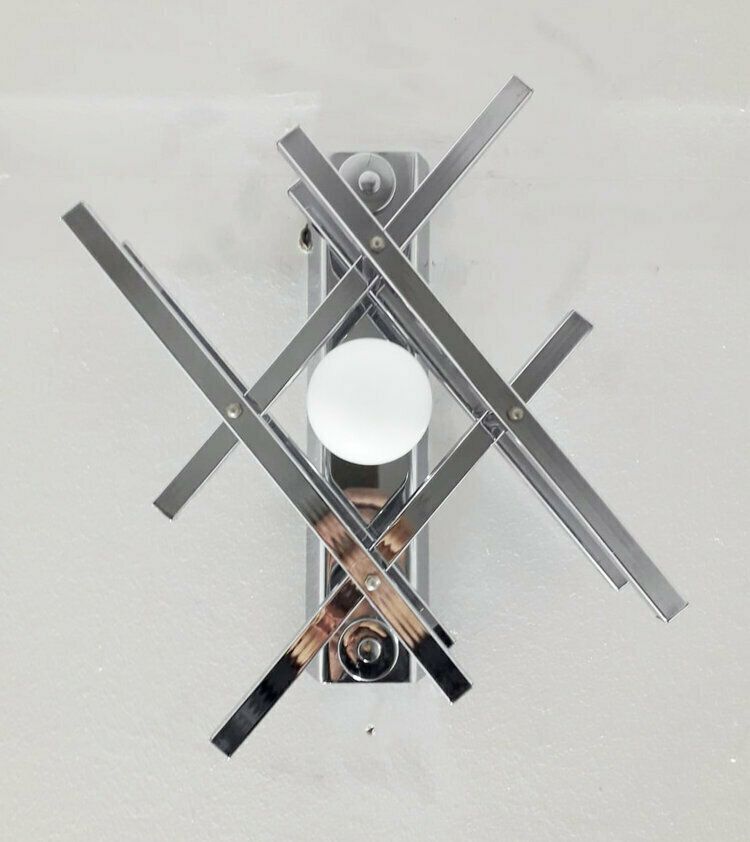 Pair Of Geometric Sconces By Gaetano Sciolari photo furniture