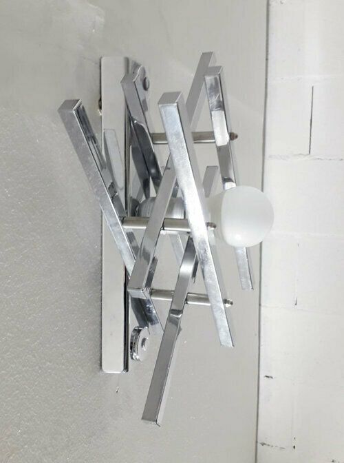 photo for sale Pair Of Geometric Sconces By Gaetano Sciolari