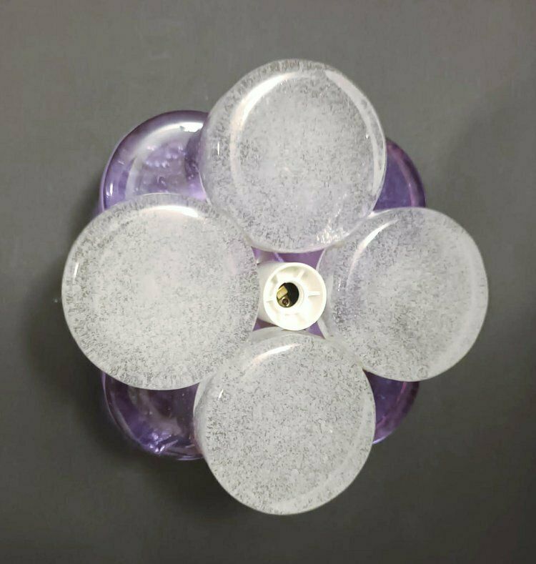 Pair Of Amethyst And Clear Sconces By Poliarte photo furniture
