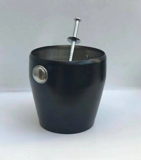 photo furniture Vintage Black Ice Bucket Mid Century Stainless Steel Bar Cart Styling Barware Gift For Him Industrial Bar
