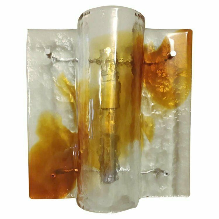 Amber Sconces By Mazzega, 1960s, 3 Available