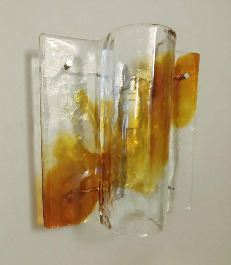 Amber Sconces By Mazzega, 1960s, 3 Available photo for sale