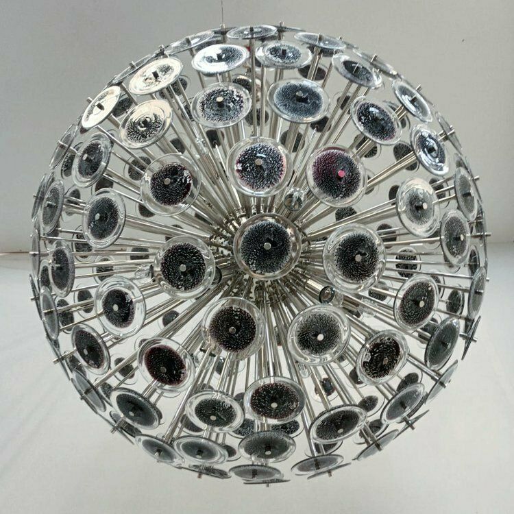 Black With Silver Disco Sputnik Chandelier photo Lighting