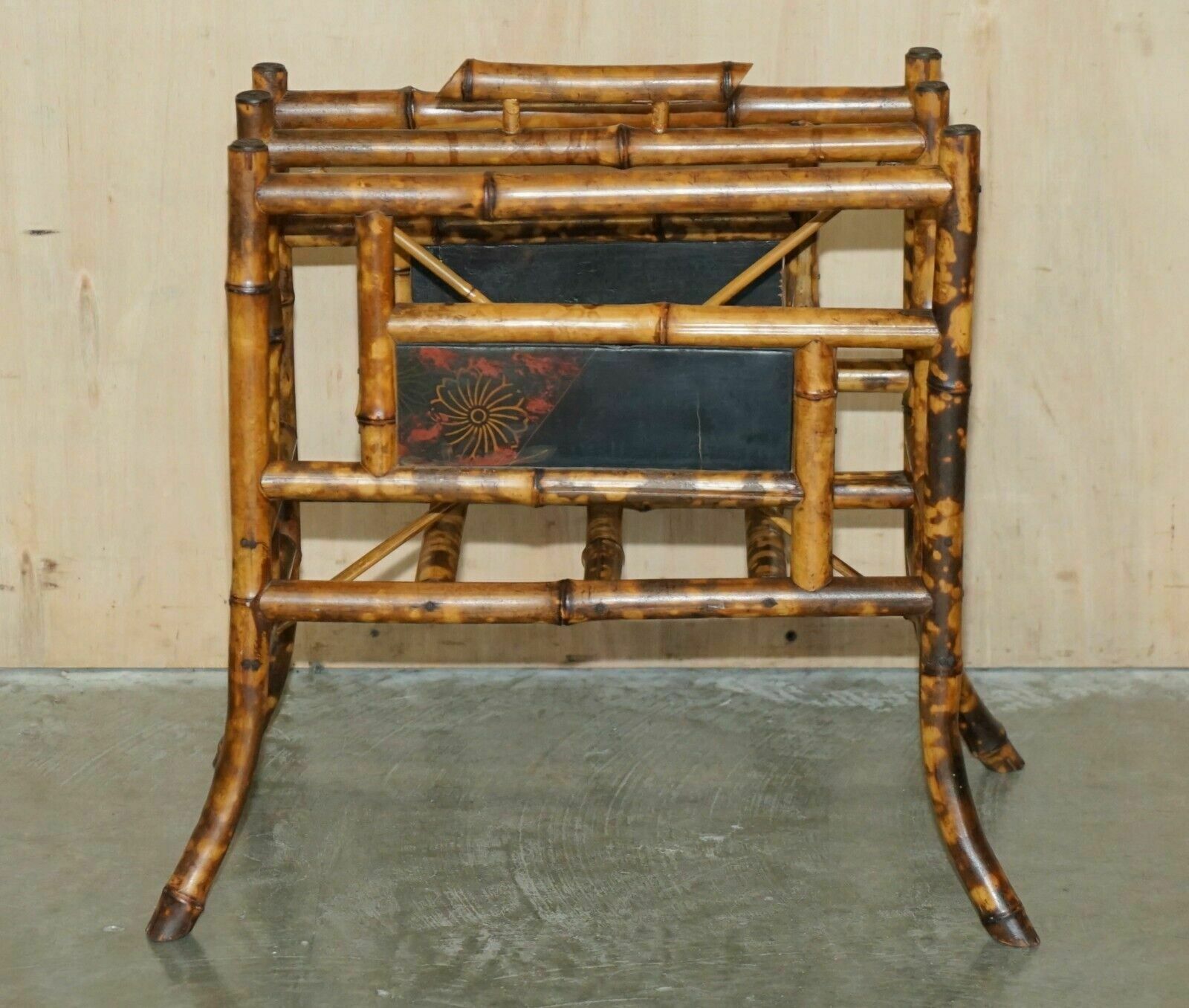 Antique Circa 1880 Aesthetic Movement Bamboo Carved Chinese Magazine Paper Rack photo furniture