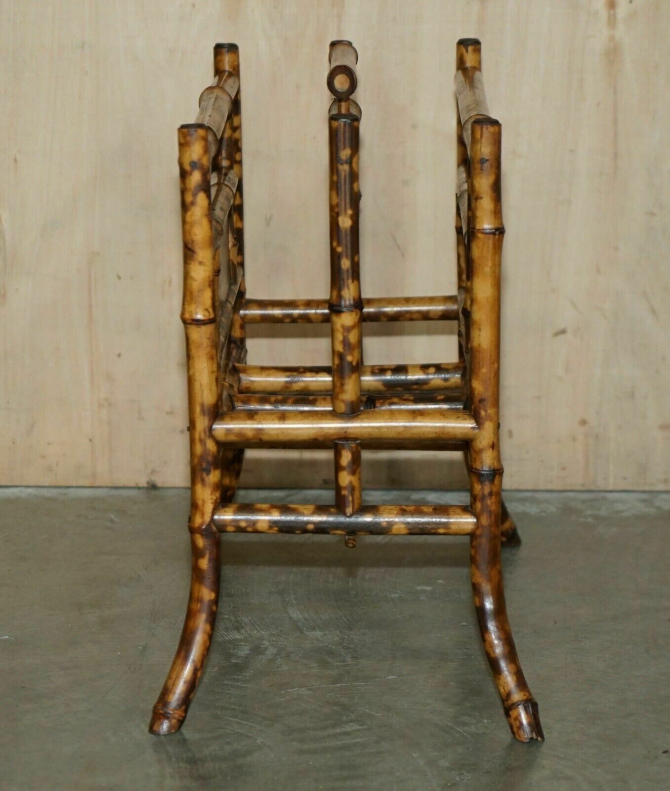 photo buy Antique Circa 1880 Aesthetic Movement Bamboo Carved Chinese Magazine Paper Rack