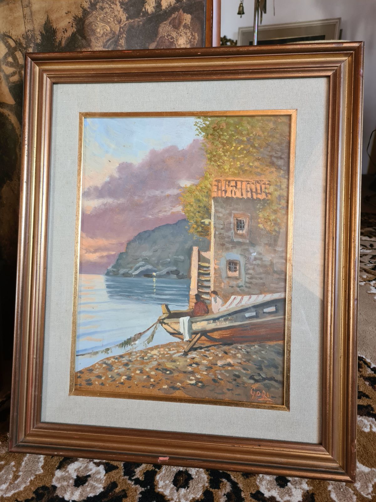 By The Lake Painting   Oil On Canvas