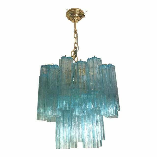 Murano Style Glass Chandelier, Lot Of 2 Or A Pair Of Chandeliers photo for sale