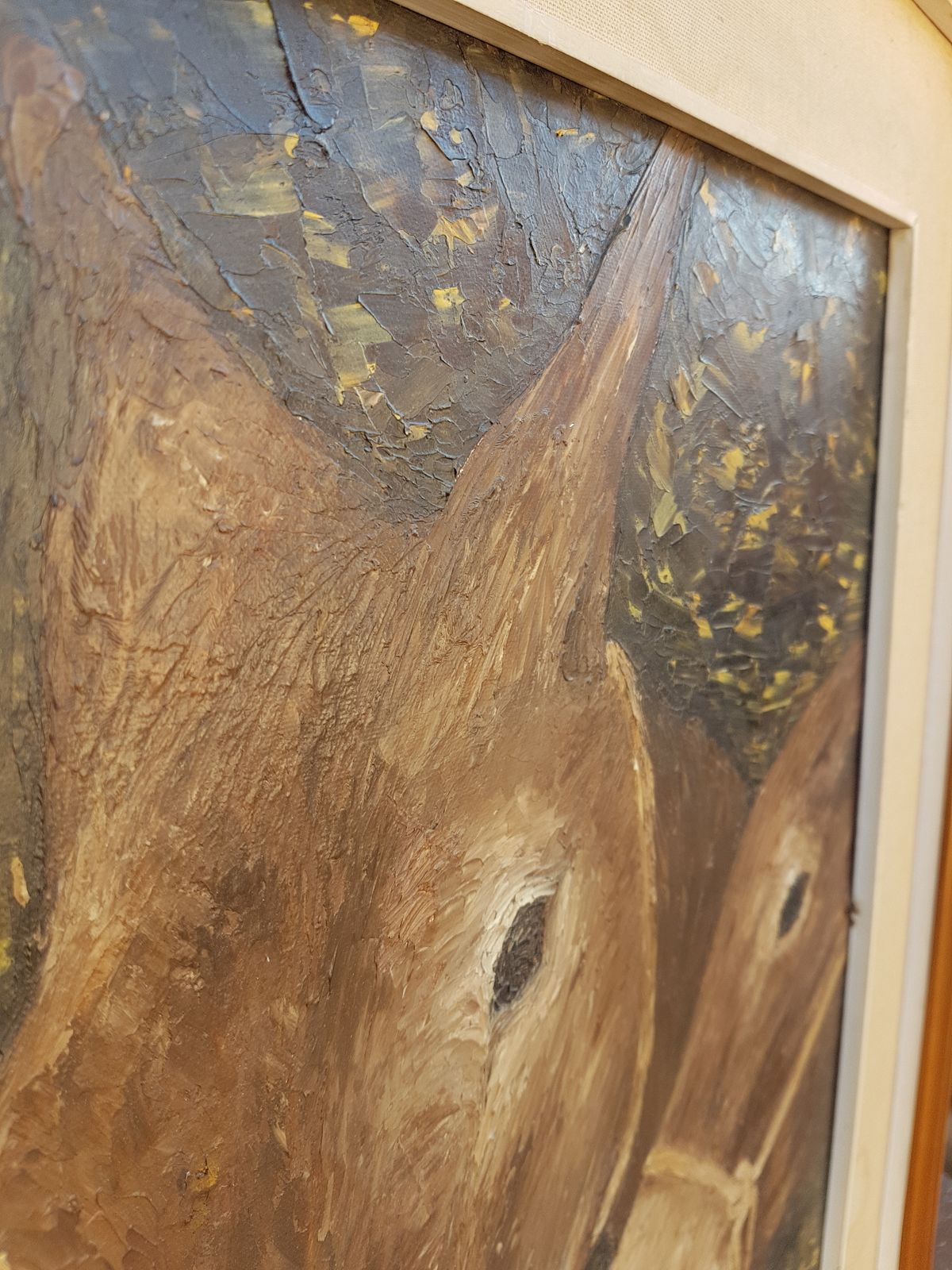 Portrait Of Horses Oil On Canvas photo furniture