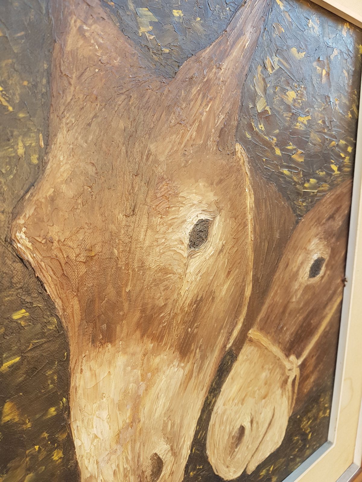 photo furniture Portrait Of Horses Oil On Canvas