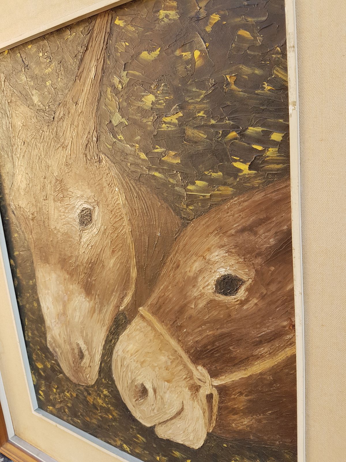 photo for sale Portrait Of Horses Oil On Canvas
