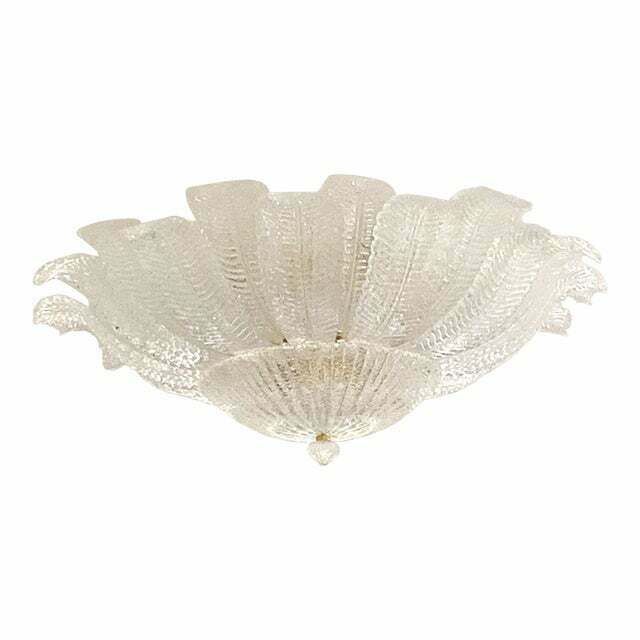 Lighting Italian Impressive Murano Glass Sputnik Chandelier Flush Mount, Lot Of 2 Or A Pair Of Chandeliers photo