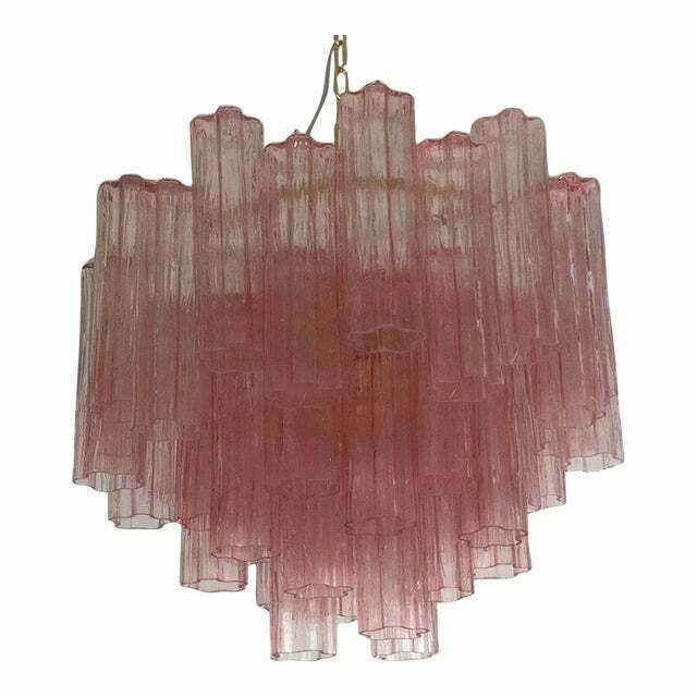 photo for sale Contemporary Murano Glass Sputnik Chandelier Pink, Mazzega Style , Lot Of 2 Or A Pair Of Chandeliers