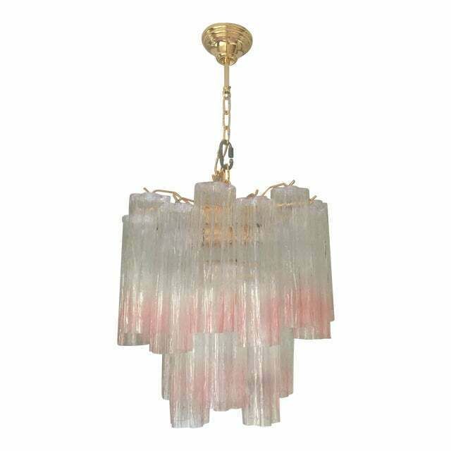 Murano Style Glass Tronchi Venini Style Chandelier , Lot Of 2 Or A Pair Of Chandeliers photo furniture