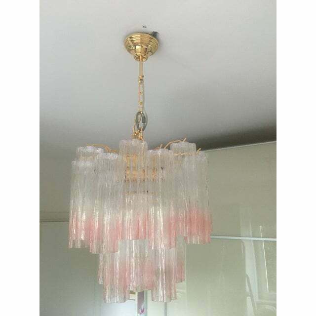 Murano Style Glass Tronchi Venini Style Chandelier , Lot Of 2 Or A Pair Of Chandeliers photo for sale