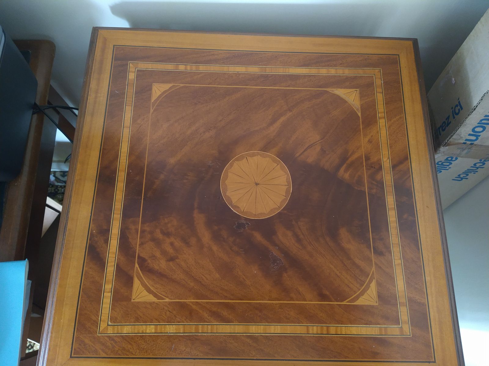 Edwardian Inlaid Mahogany Revolving Book Table photo Furniture
