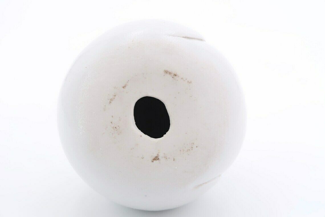 Sculpture de hibou en céramique blanche et bleue, années 1970 / Pâle, Boho Chic photo 76.0