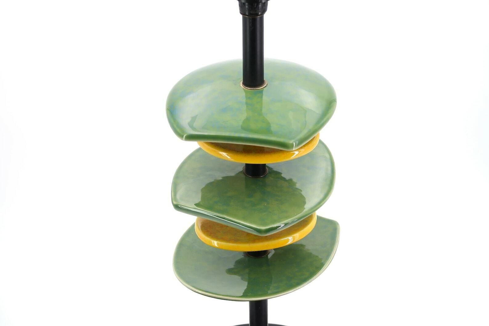 Lampe de table française en céramique aux formes libres, années 1990, de style Georges Jouve, totem, abstrait, végétal, organique, sculptural photo 953.0