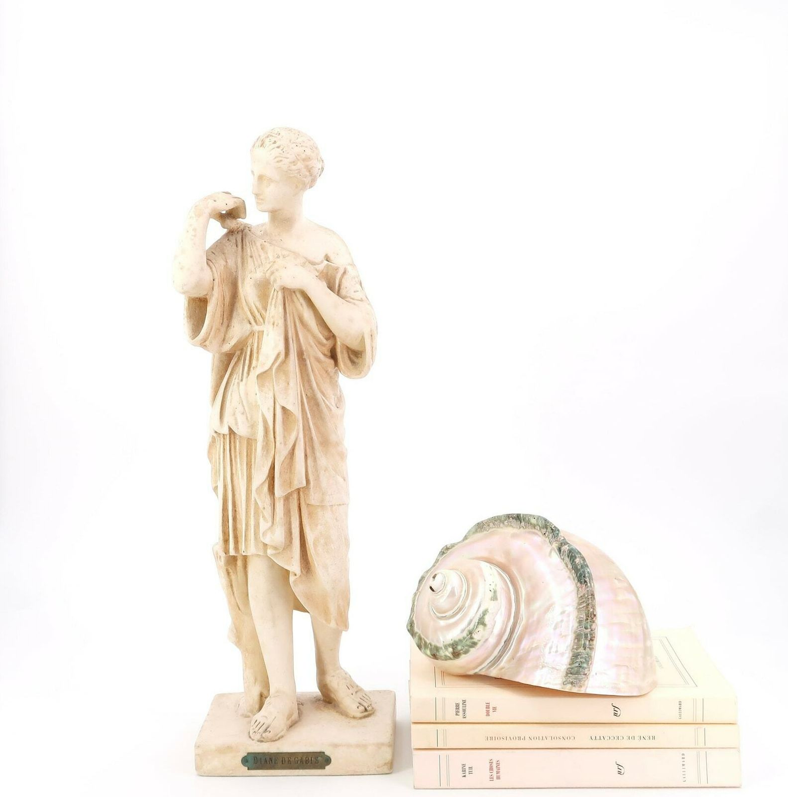 Plaster Statue Diane De Gabis, Goddess Artémis By Praxitèle, 1950s / Antique Greece, Greek Gods, Mythology, Woman, Art