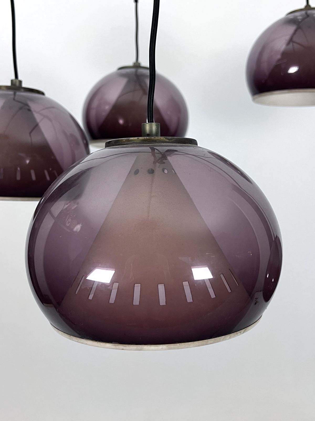 Rare Large Vintage Brass And Plexiglass Chandelier By Lampter Milano, Italy 1950s photo buy