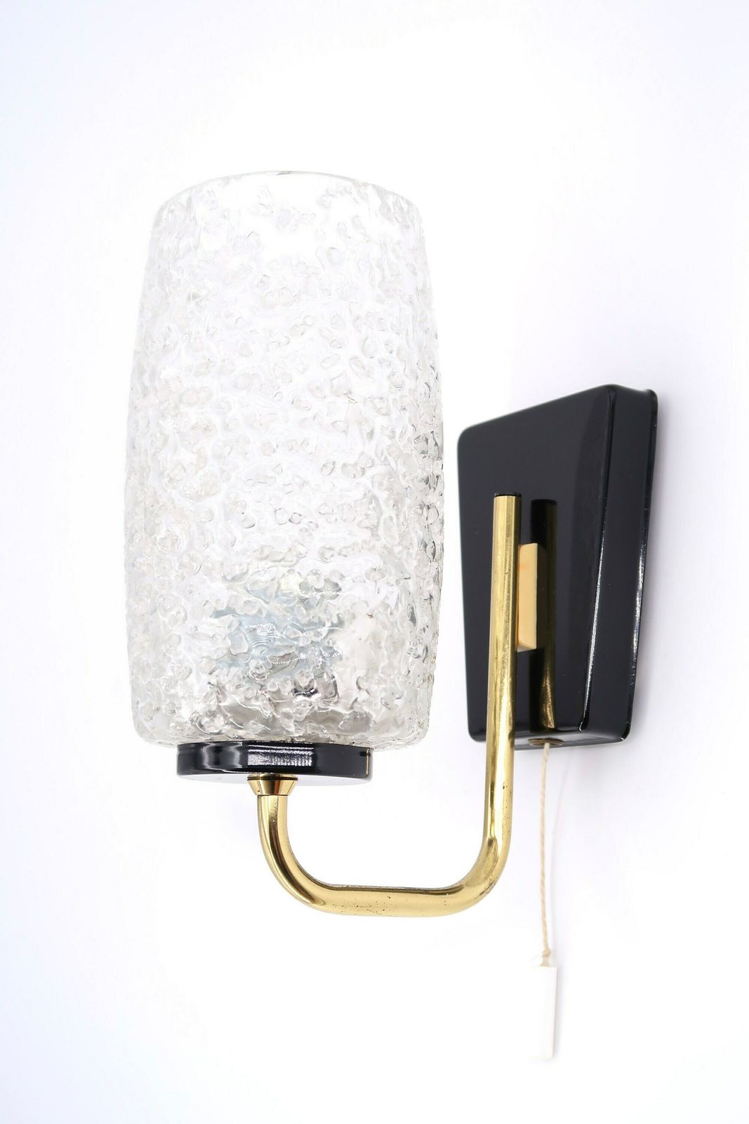 Pair Of French Modernist Sconces, Brass And Black Metal, 1950s / Mid Century Modern Light Lamp Lighting Brass Atomic Lunel Arlus photo furniture