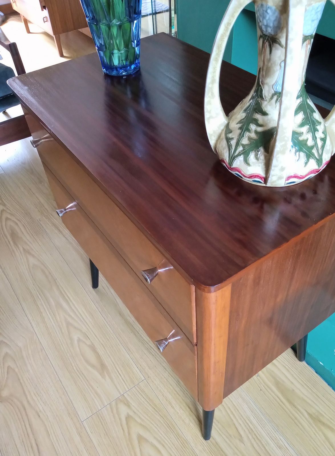 1960s Vintage Lebus Rosewood And Elm Dresser With Compass Feet photo Furniture