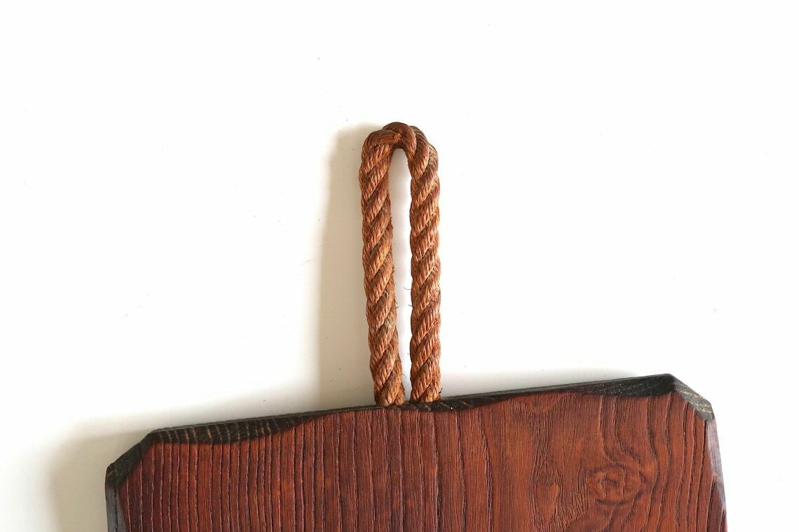 Franse Houten Spiegel In Vrije Vorm, Jaren 1970 / Mid Century Modern Boho Chic Bohemian Rustic Folk France Art Country Mountain photo vinterior