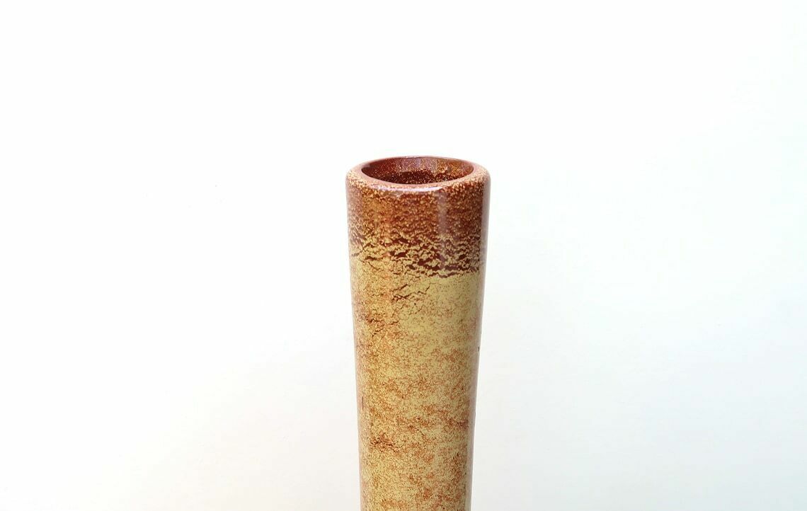 Italian Brown Ceramic Vase By Roberto Rigon For Bertoncello, 1960s photo Home Decor