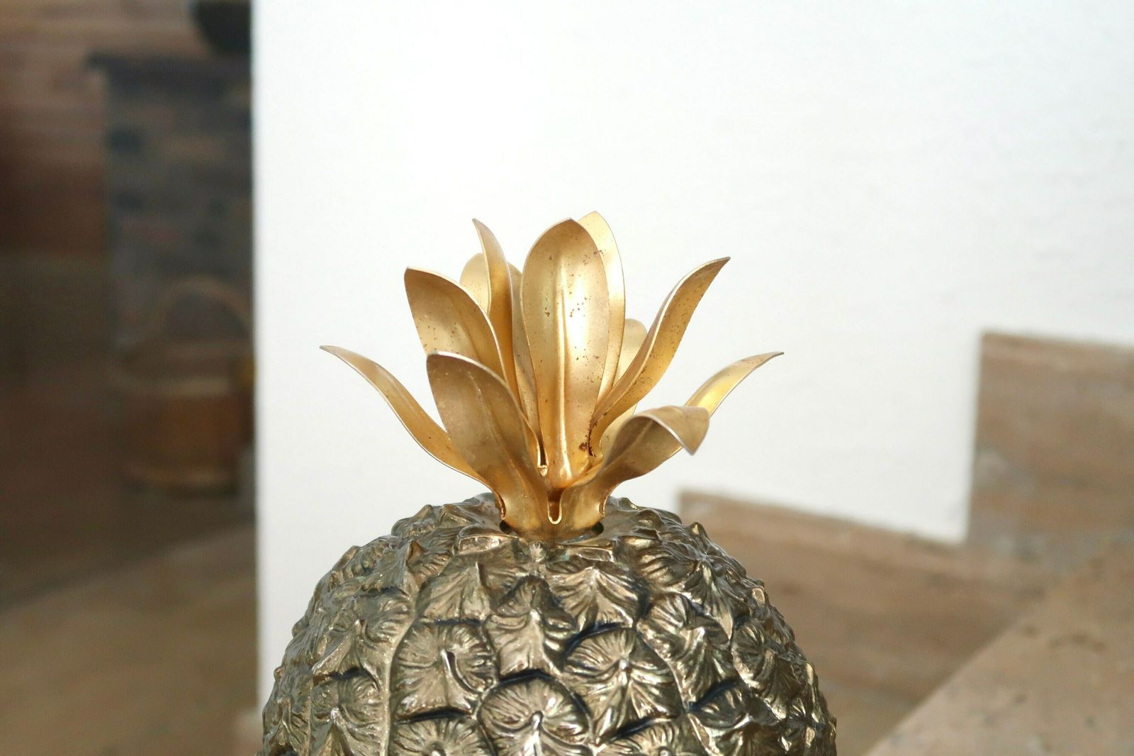 French Large Pineapple Ice Bucket By Michel Dartois, 1970s / Mauro Manetti Style, Vintage photo furniture