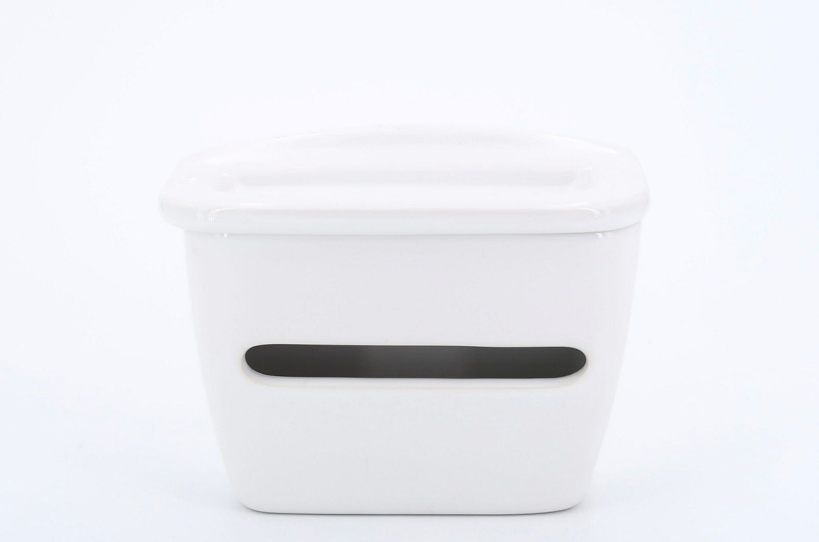 French White Porcelain Toilet Paper Dispenser, 1950s / Bathroom, White