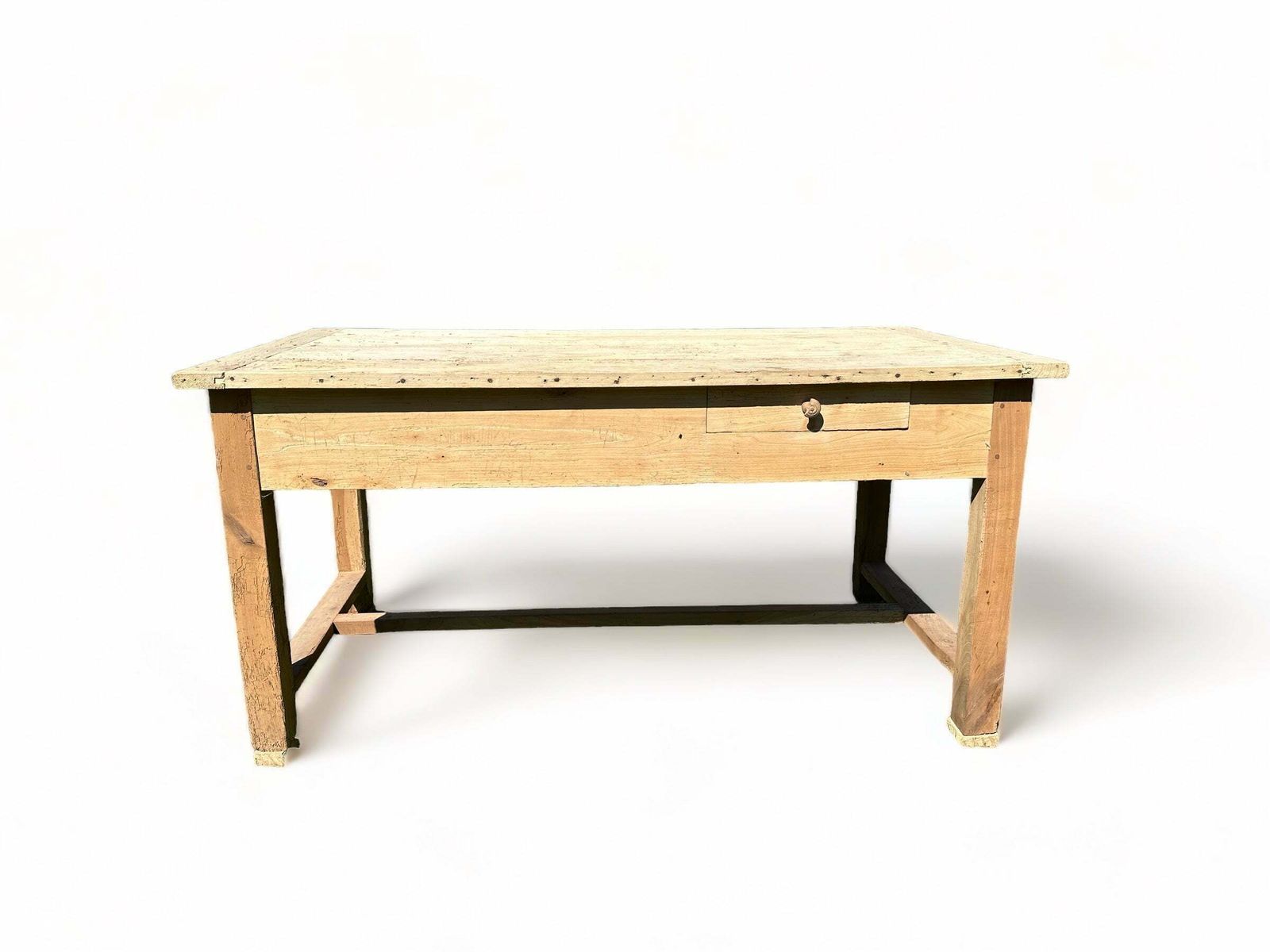 Antique French Provincial Farmhouse Elm Preparation Table Kitchen Island/Console Circa 1850 photo Furniture