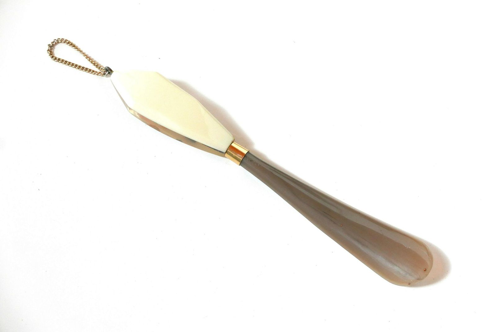 Bakelite And Resin Shoehorn, Mineral Inclusions, Saint Claude Guadeloupe, 1970s / Boho Chic, Bohemian, Folk photo Home Decor