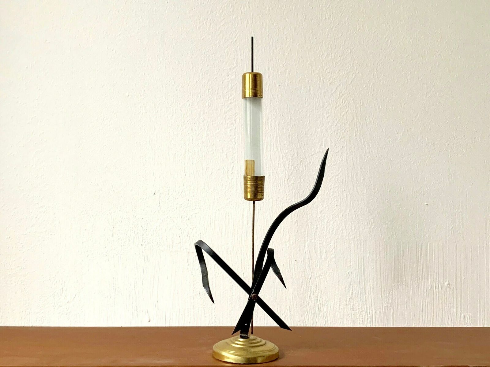 French Mid Century Modern Reed Thermometer, 1950s / Sculpture, Weather Wind, Modernist, Boho Chic photo Art