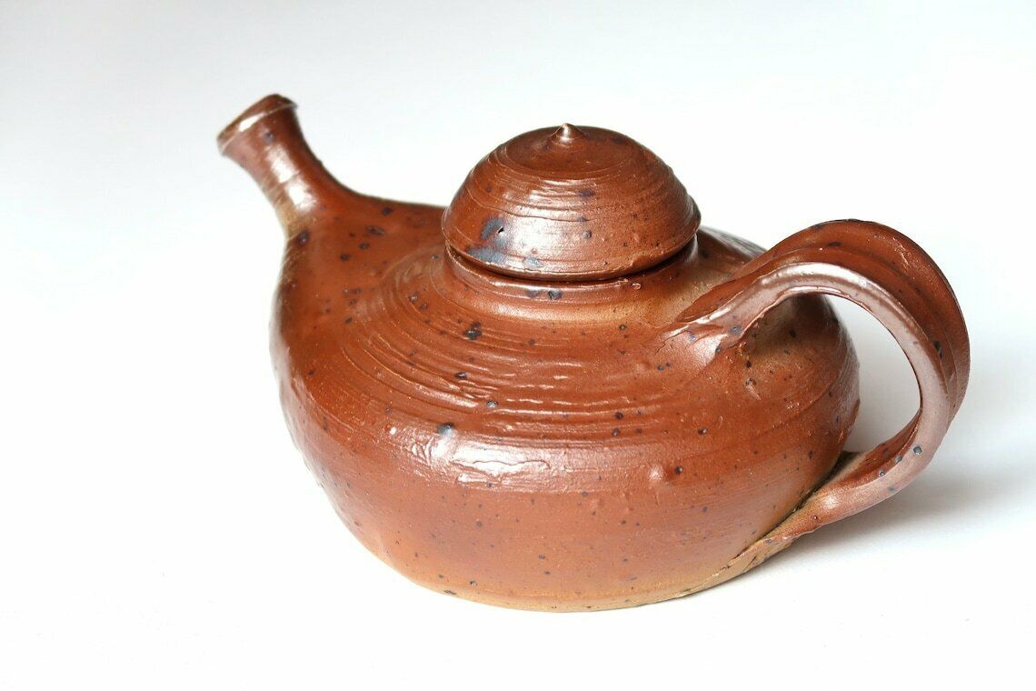 French Stoneware Teapot By Didier Cossin, 1960s / Wabi Sabi Rustic Country Boho Chic Folk Cottage Ceramic France