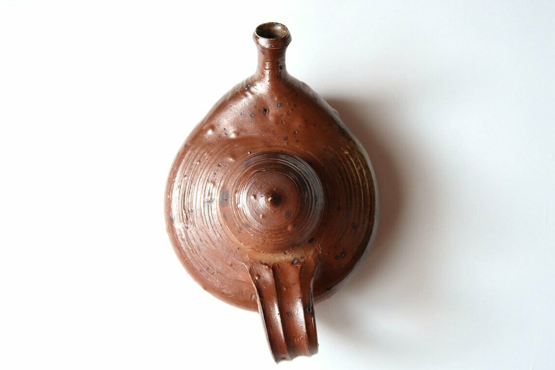 French Stoneware Teapot By Didier Cossin, 1960s / Wabi Sabi Rustic Country Boho Chic Folk Cottage Ceramic France photo vinterior