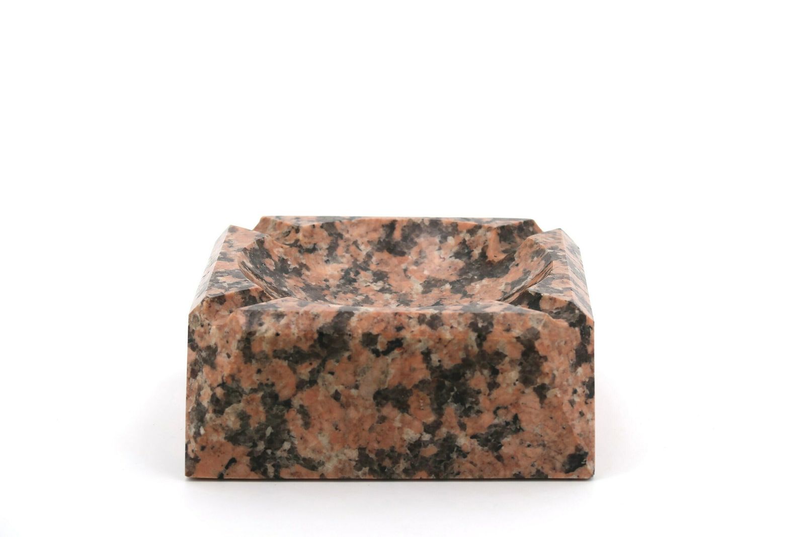 Huge French Pink Granite Ashtray, Ring Dish, 1950s / Sculpture, Carved Stone, Boho Chic, Folk photo furniture