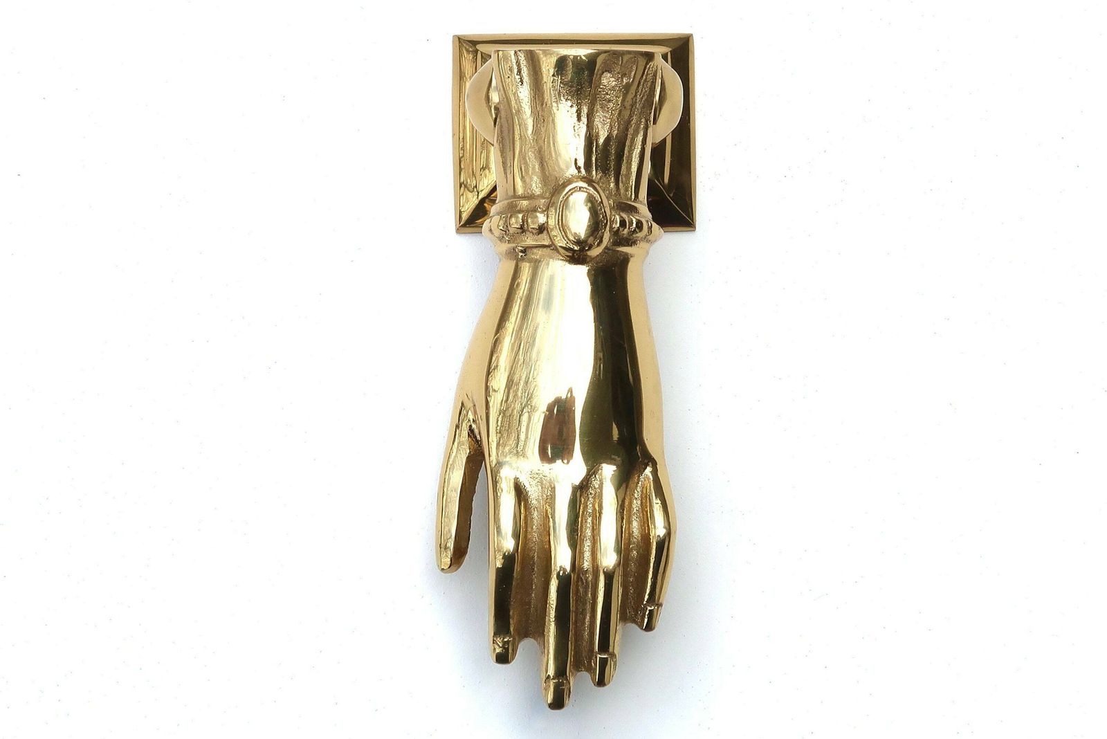 Messing Deurklopper Hand, Ca. Jaren 1950 / Deurknop, Handgreep, Geluksbrenger, Boho Chic, Folk, Sculptuur photo for sale