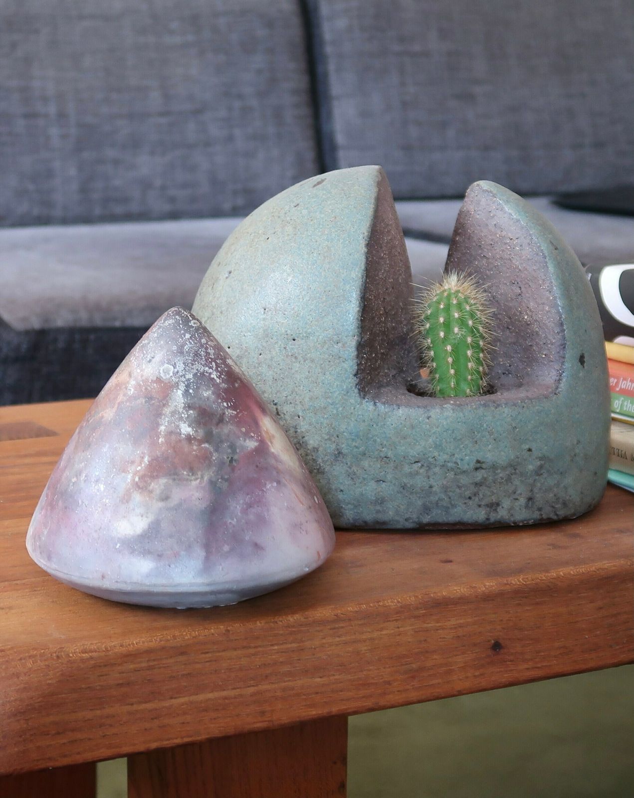 Minimalist Signed Ceramic, Cone, 1980s / Geometrical Shapes, Wabi Sabi, Art, Minimal photo 171.0