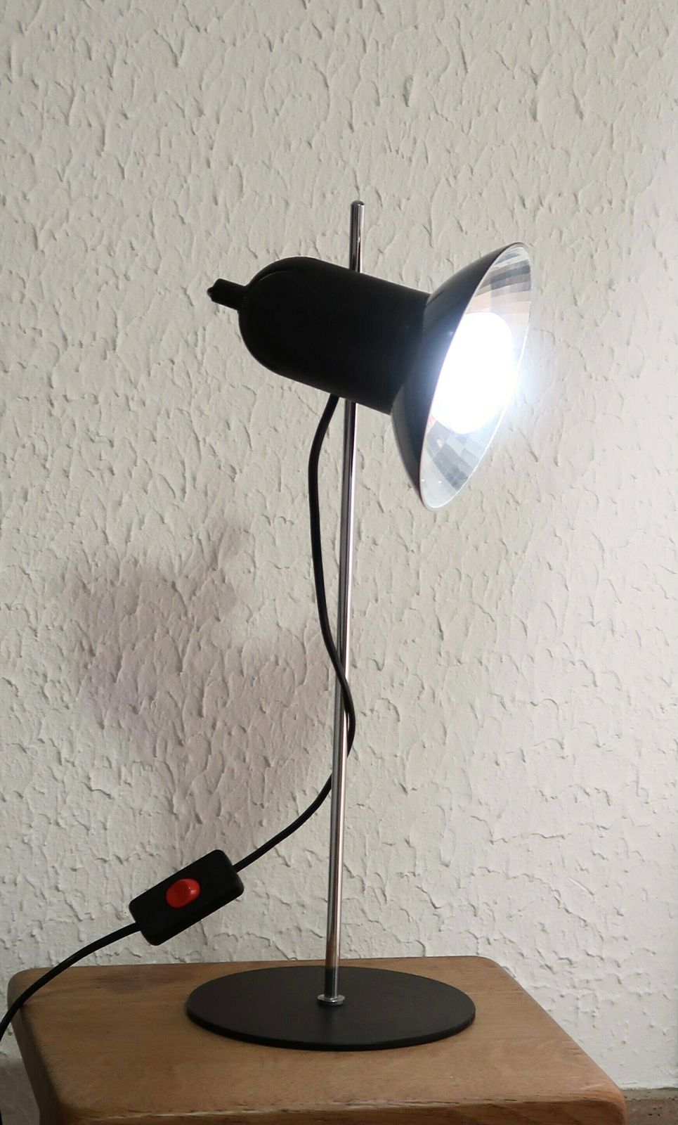 Desk Lamp, Black And Chrome, 1980s / Cgm, Vintage, Eighties, Lighting photo vintage
