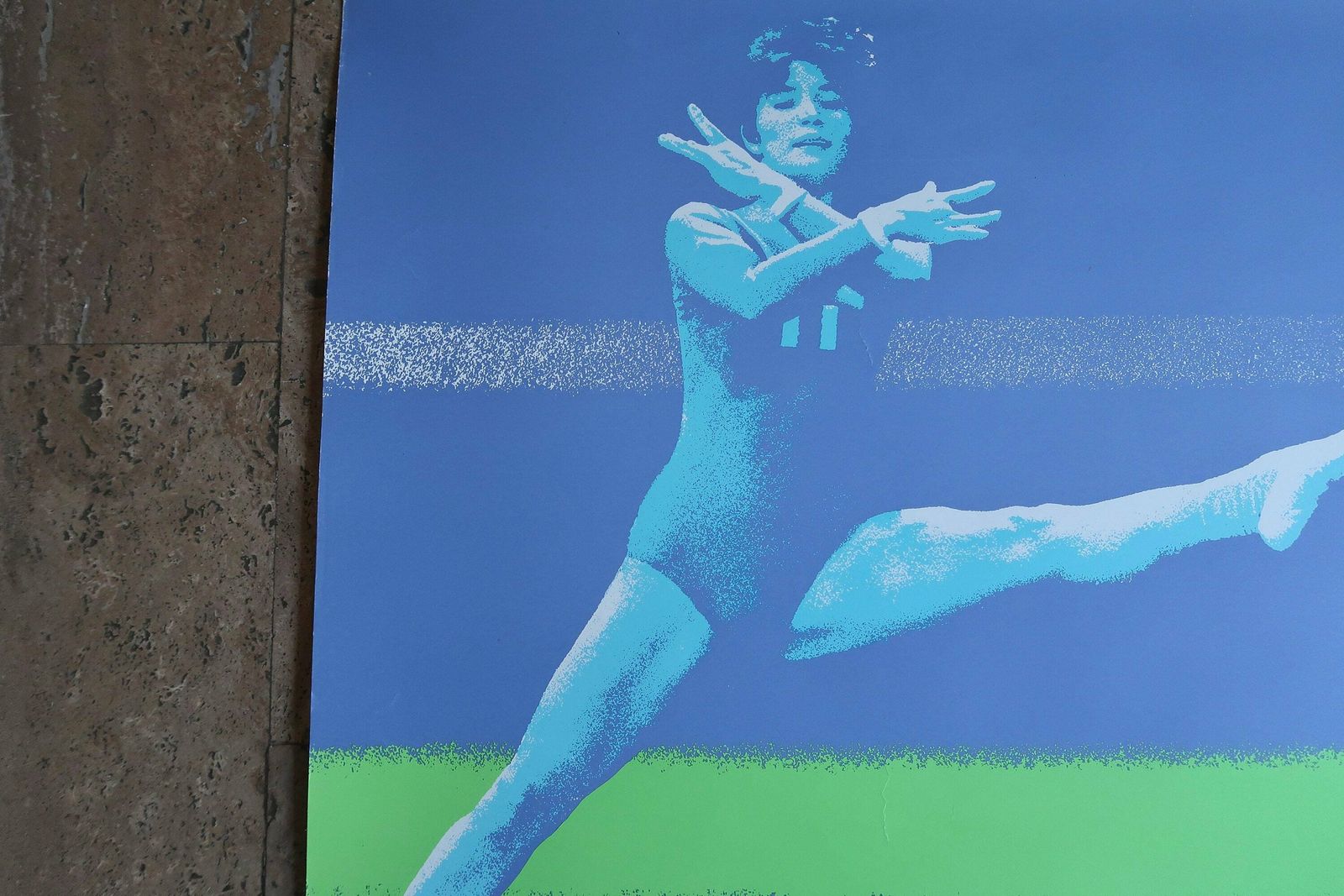 Poster : Munich Olympics, 1972 / Gymnastic, Sport, Max Muhlberger, Blue Green photo furniture