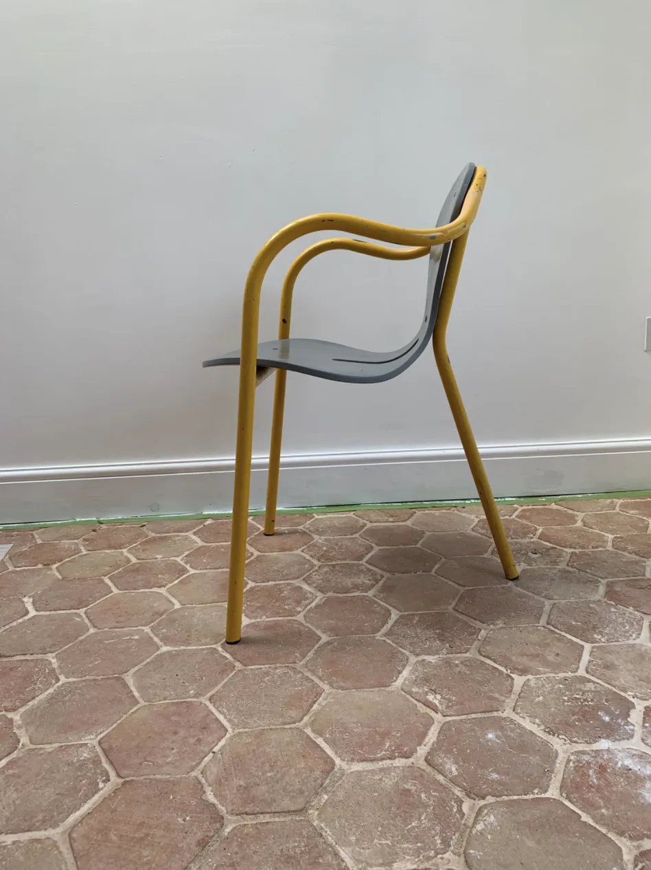 Set Of Six Mid Century Brutalist Style Italian Dining Chairs photo 400.0