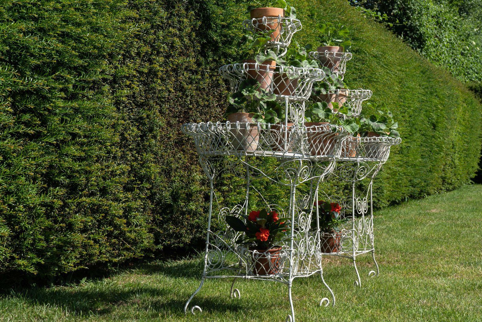 Garden Decor A Pair Of Victorian Wirework Garden Planters photo