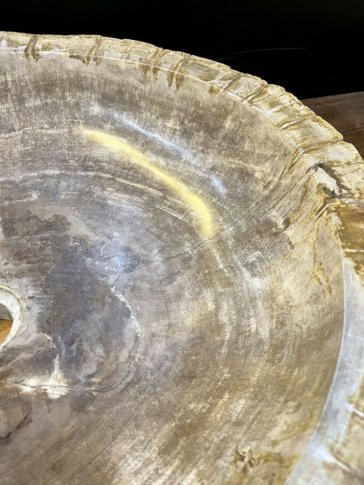 Petrified Wood Sink Grey/ Beige Tones, Organic Modern   Top Quality, Idn 2023 photo for sale