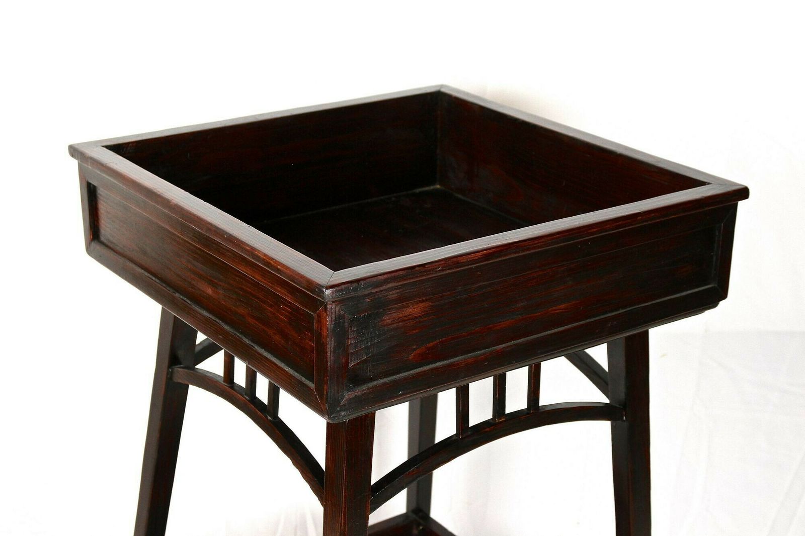 20th Century Art Nouveau Beechwood Pedestal/ Flower Tub, Mahogany, Ca. 1905 photo furniture